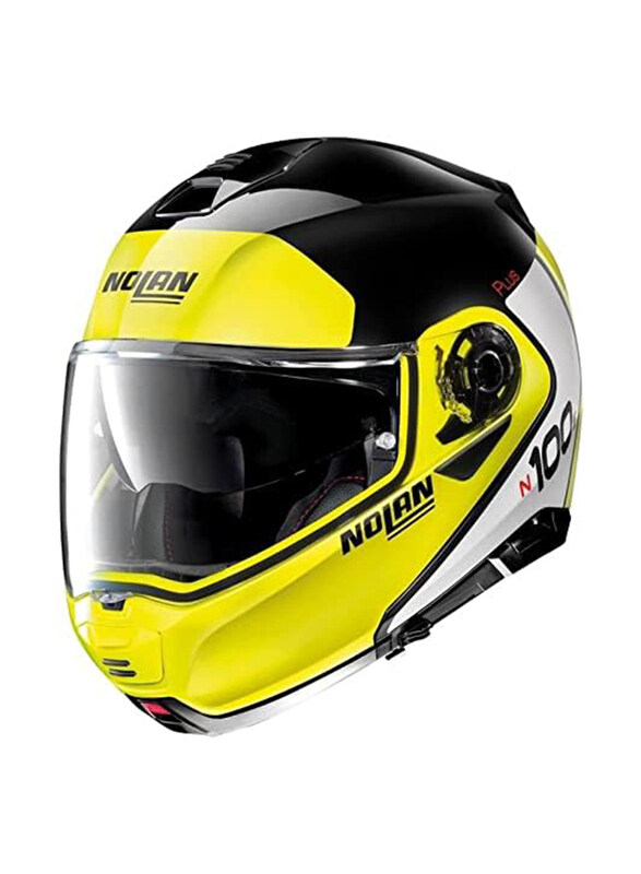 

Nolan Plus Distinctive N-Com 028 Flip-Up Glossy Helmet, N100-5, Black/Yellow, Small