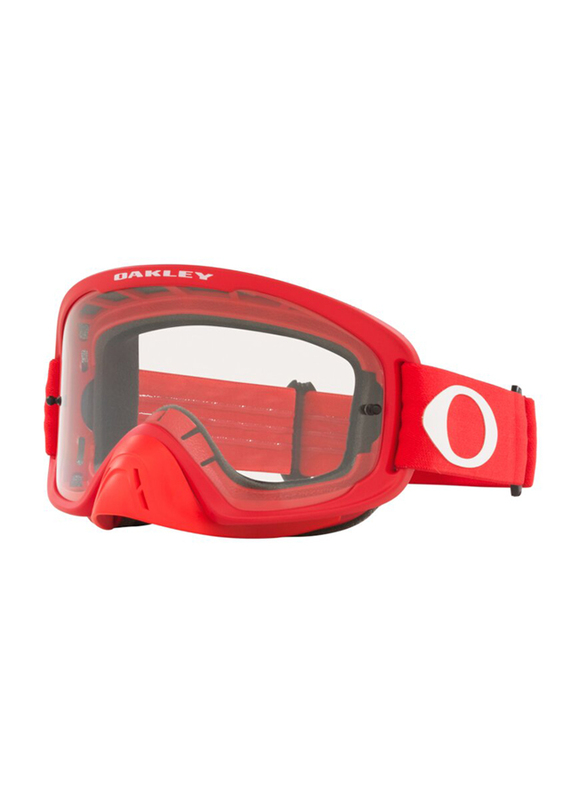 Oakley O-Frame 2.0 Pro MX Goggles, One Size, Red/Clear