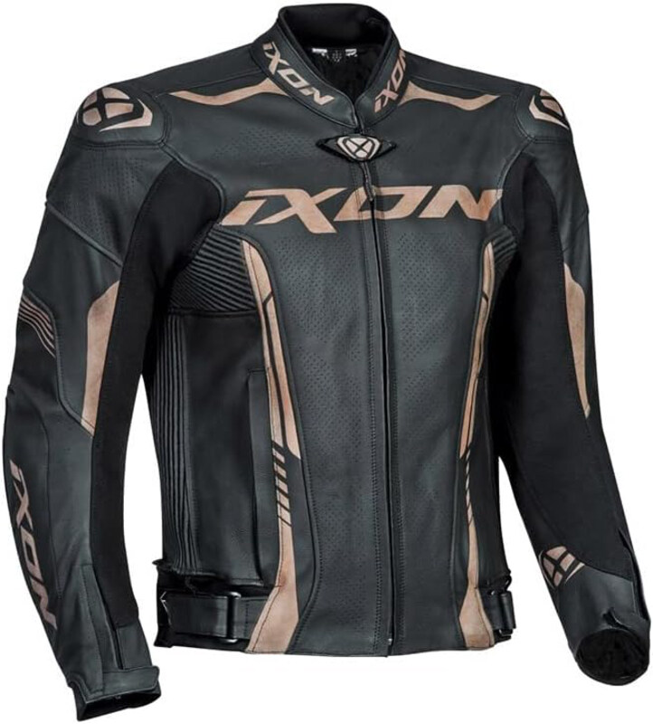 

Ixon Vortex 2 Leather Motorcycle Jacket, 100201040-1001-S, Black, Small