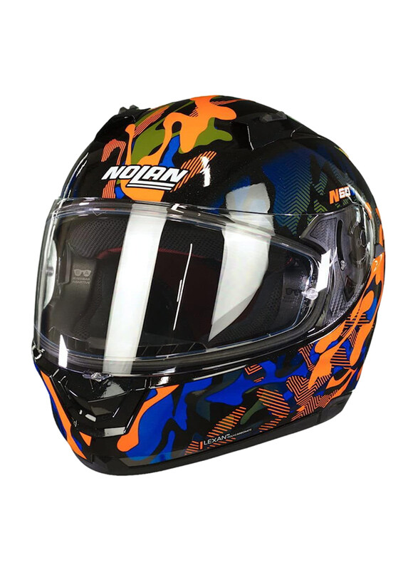 

Nolan N60-6 Foxtrot 34 Full Face Motorcycle Helmet, Large, Black/Blue/Orange