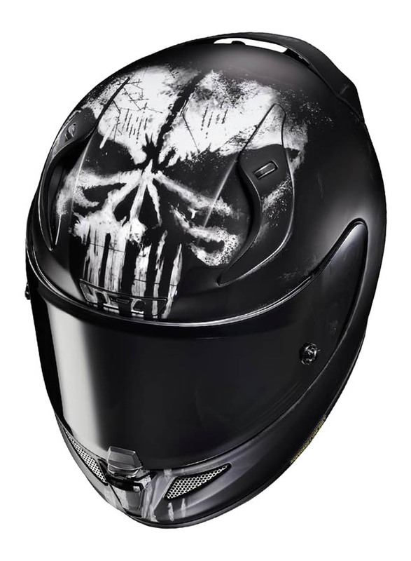 HJC Helmets RPHA11 Punisher Marvel Full Face Motorcycle Helmet, Large, MC5SF, Black