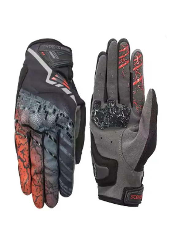 Scoyco CBP-MC01 Gloves, Large, Black/Red