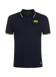 Valentino Rossi VR 46 Polo Shirt for Men, XL, Black