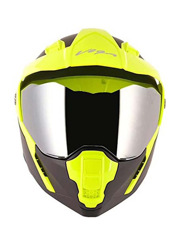 Vega Mount DC Motocross Helmet, X-Large, Yellow/Black