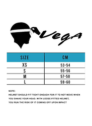 Vega Edge DX Blast Helmet, Large, Black/Silver