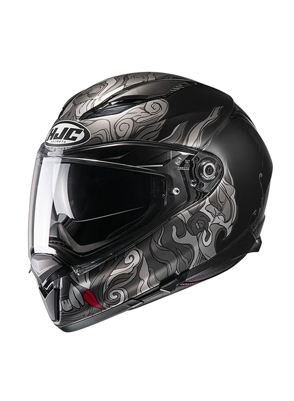 HJC F70 Spector Helmet, Medium, F70-SPE-MC5SF-M, Black/Grey