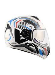 Vega Ryker D/V Attic-E Full Face Helmet, Medium, White/Black