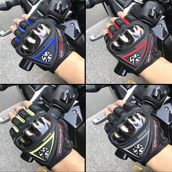 Scoyco MC44D Motorcycle Anti-Slip Shockproof Wear-Resistant Summer Half Finger Gloves, X-Large, MC44D-BLK-XL, Black