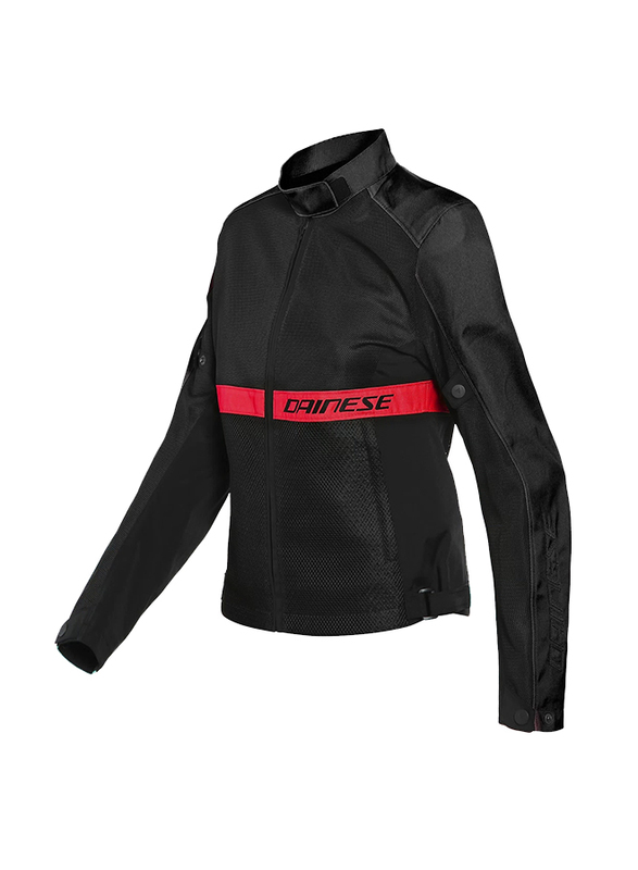 Dainese Ribelle Air Lady Tex Jacket, Black/Lava Red, Size 44