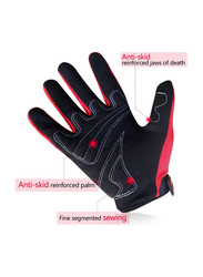 Scoyco MC44D Motorcycle Glove Breathable Gloves, Large, MC44D-BLK-L, Red/Black