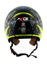 Axor Striker Cyborg Double Helmet, Large, Black/Neon Yellow