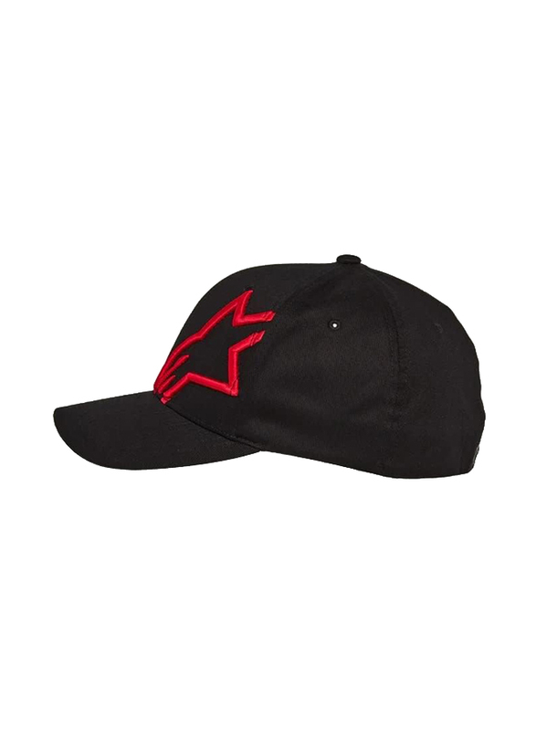 Alpinestars Corp Shift 2 Flexfit Baseball Cap for Unisex, L-XL, Black/Red