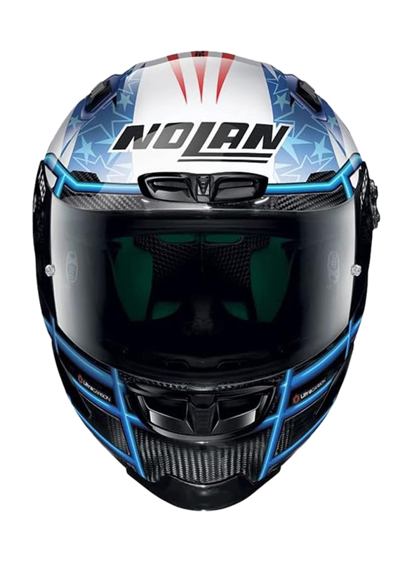 Nolan X-lite X-803 RS 66 Ultra Carbon Rins Austin Replica Full Face Motorcycle Helmet, Multicolour, Medium