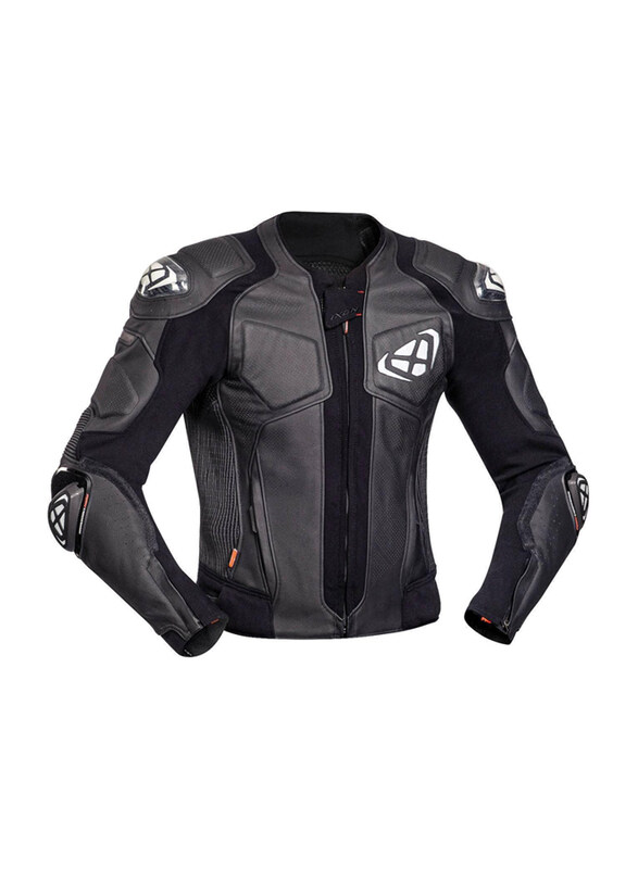 Ixon Vendetta Jk Evo Ms Leather Jacket, Black/White, Medium