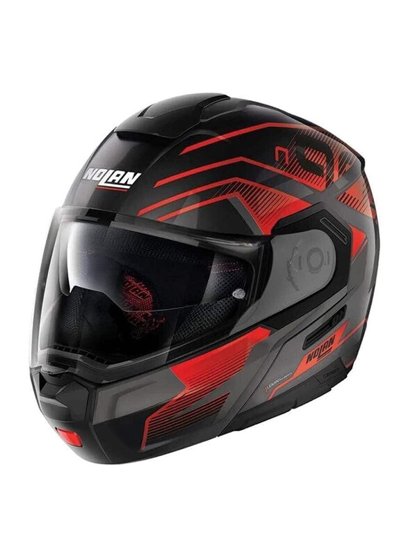 Nolan Group SPA Comeback N-Com Helmet, X-Large, N90-3-044-, Black/Red