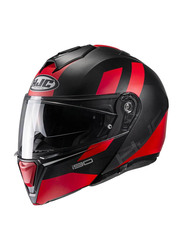 HJC Helmets I90 Syrex Matt Flip Helmet, X-Large, MC1SF, Black/Red