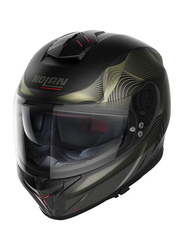 

Nolan N80-8 Powerglide N-Com 46 Full-Face Flat Helmet, Black/Gold, Large