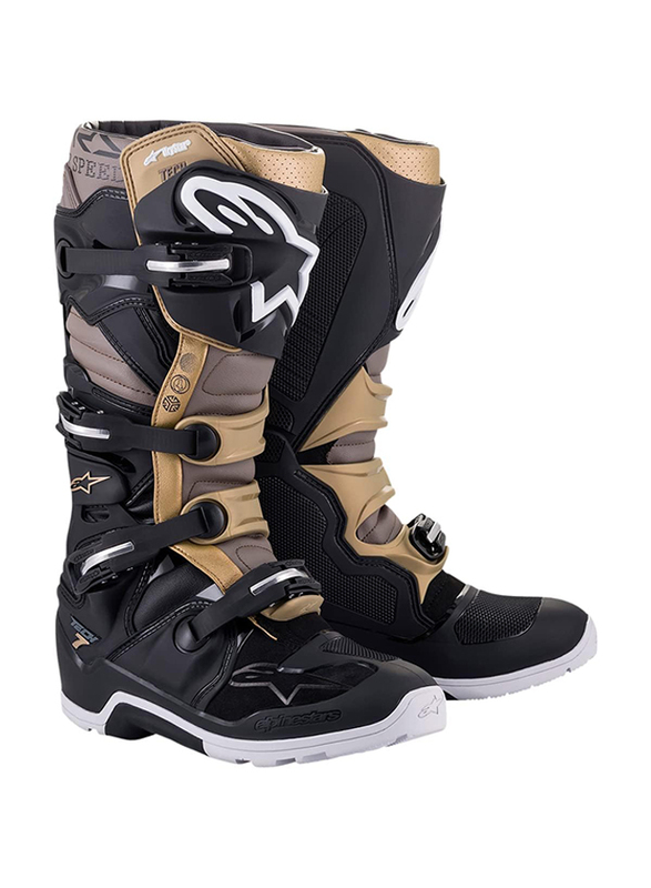 Alpinestars Tech 7 Enduro Safety Boots, Black/Grey/Gold, Size 9