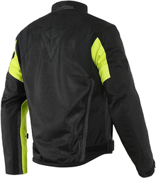 Dainese Sauris 2 D-Dry Textile Jacket, 201654624-N49-56, Black/Fluo Yellow, Size 56