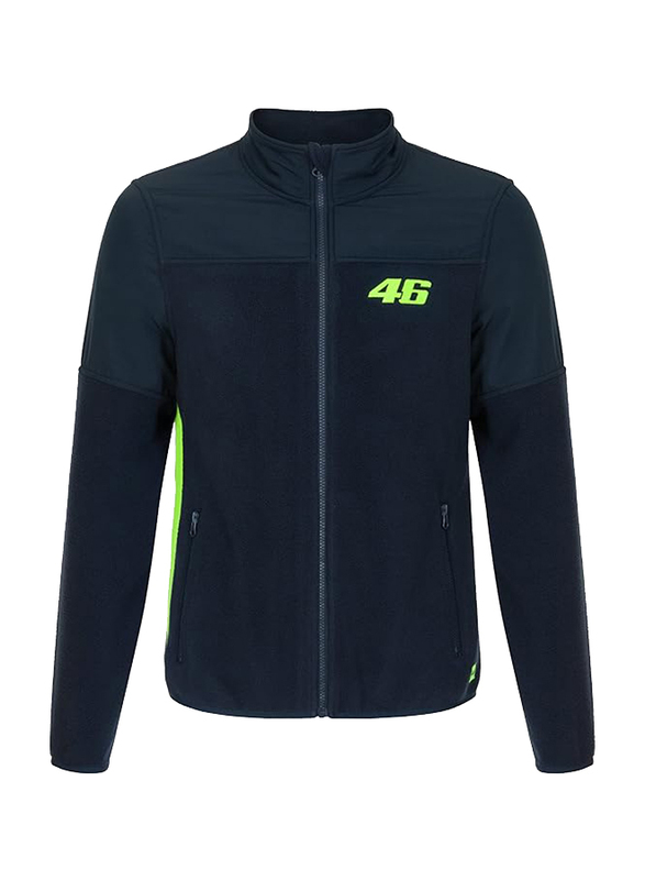 

VR46 Men's Sports Jacket, Navy Blue, Small