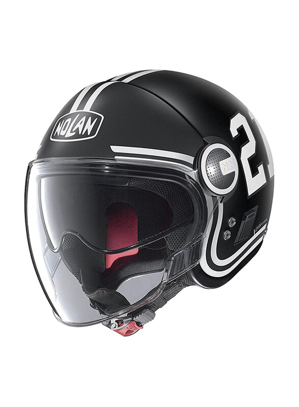 

Nolan N21 Visor Quarterback Flat Motorcycle Helmet, Black/White, Medium