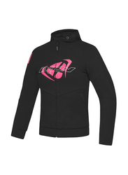 Iron Touchdown Ls Textile Woman Jacket, Black/Bright Pink, Medium