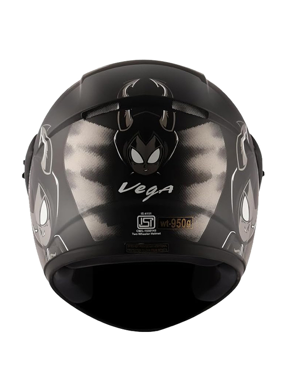 Vega Cliff DX Devil Full Face Helmet, Medium, Black