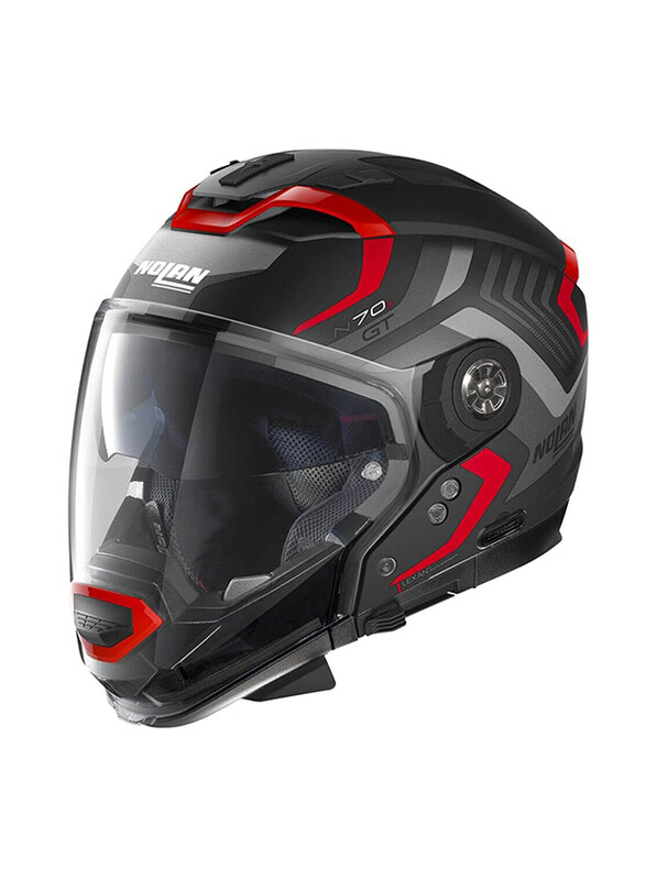 

Nolan N70-2GT Spinnaker N-Com 43 Convertible Flat Helmet, Black/Red, Medium