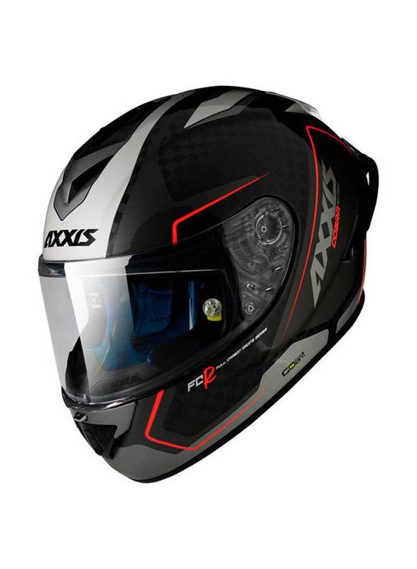 Axxis Cobra Rage A2 Helmet, Large, Ff104C, Gloss Pearl Grey