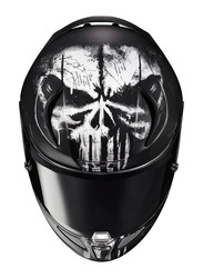 HJC Helmets RPHA11 Punisher Marvel Full Face Motorcycle Helmet, Medium, MC5SF, Black