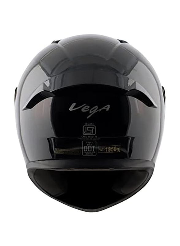 Vega Bolt Full Face Helmet, Large, Black