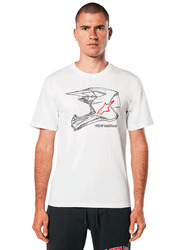 Alpinestars S.P.A. Mx Helmet T-shirt for Men, Large, White