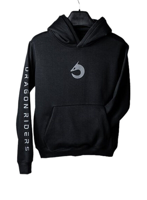 

Dragon Riderz Stealth Black Hoodie for Men, X-Large, Black