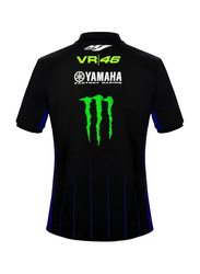 Valentino Rossi Yamaha Polo T-Shirt, Double Extra Large, Black