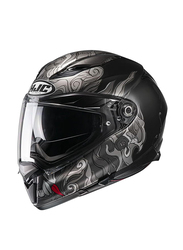 HJC F70 Spector Helmet, Large, F70-SPE-MC5SF-L, Black/Grey
