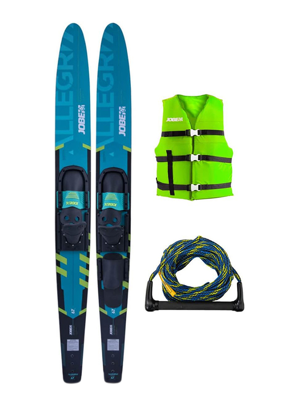 Allegre 67-inch Combo Skis Package, Teal