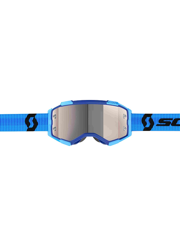 Scott Fury Silver Chrome Works Goggle, Blue/Black