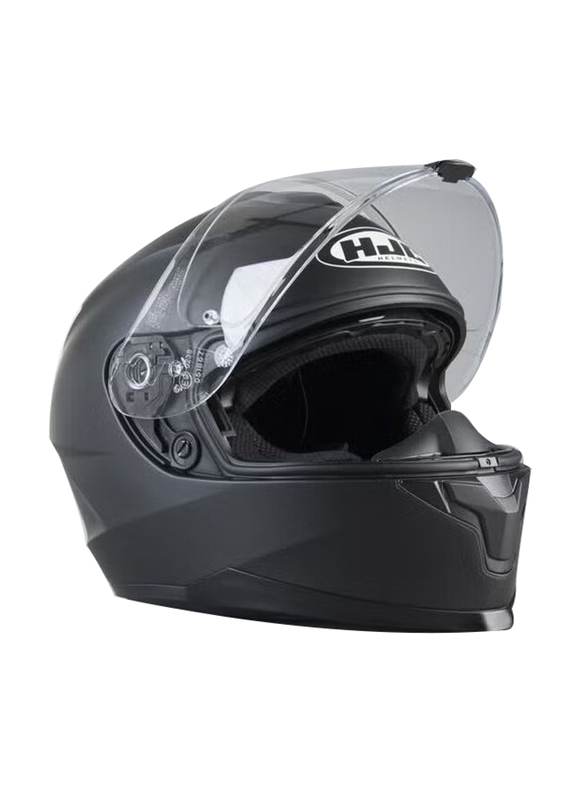 HJC C70 Solid Metal Helmet, Medium, C70-SOL-MBLK-M, Black
