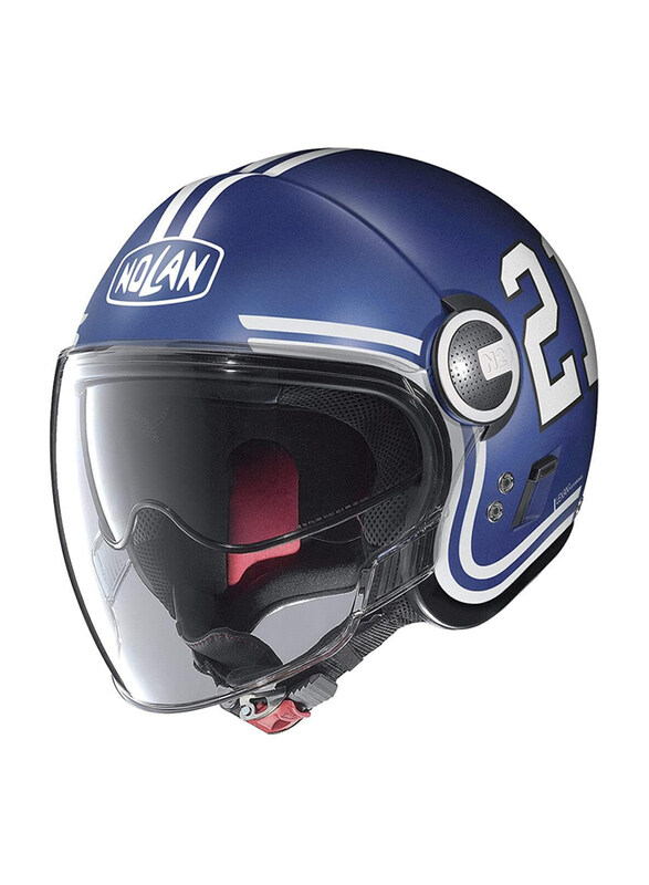 

Nolan N21 Visor Quarterback Flat Imperator Motorcycle Helmet, Blue/White