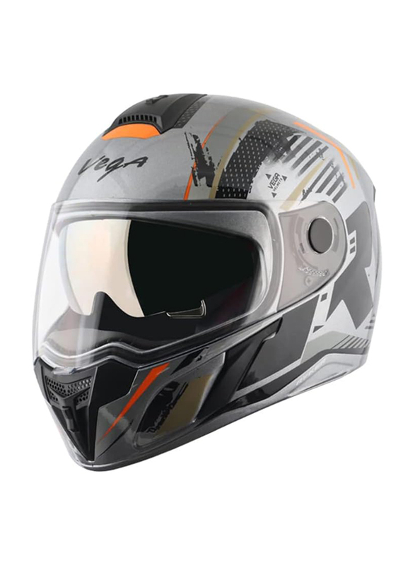 Vega Ryker D/V Attic-E Full Face Helmet, Medium, Black/Grey