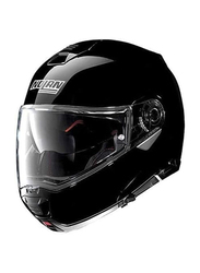 Nolan Classic N-Com Modular Motorcycle Helmet, Glossy Black, Medium