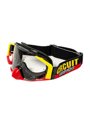 Circuit Crossbril Quantum Motocross Goggles, One Size, Yellow/Red