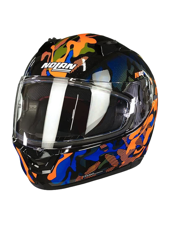 Nolan Group SPA Foxtrot Helmet, Medium, N60-6[34], Black/Blue/Orange