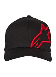 Alpinestars Corp Shift 2 Flexfit Baseball Cap for Unisex, L-XL, Black/Red