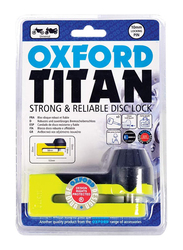 Oxford Titan Disc Lock & Pouch, One Size, OF51, Yellow