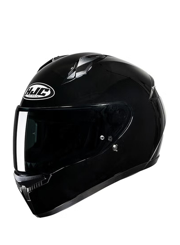 HJC C10 Solid Helmet, Medium, C10-SOL-BLK-M, Black