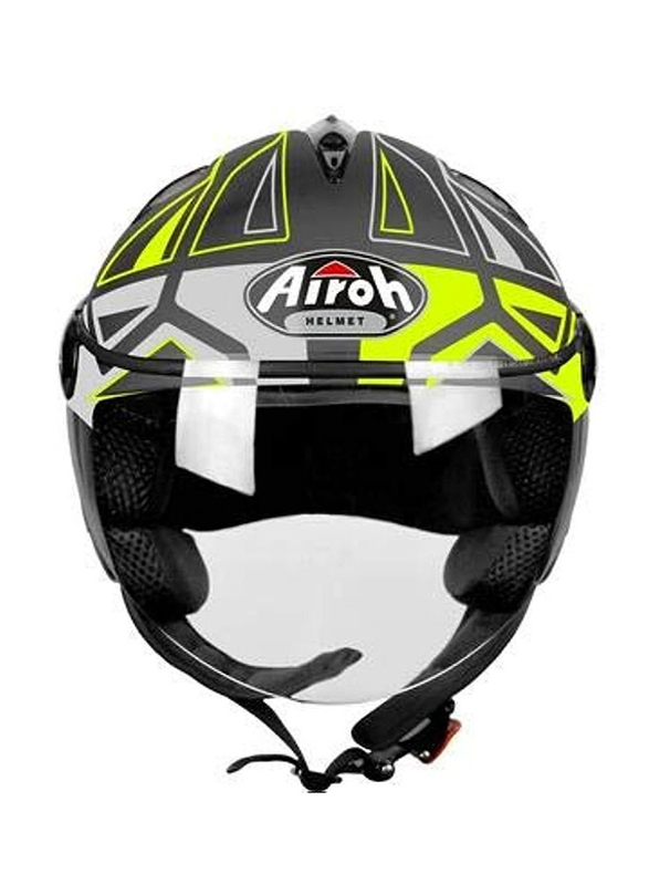 Airoh Jt Convert Open Face Helmet, Medium, JTC31-M, Yellow Matt