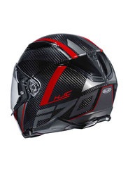 HJC F70 Carbon Eston Helmet, Large, F70-MC1-L, Black/Red
