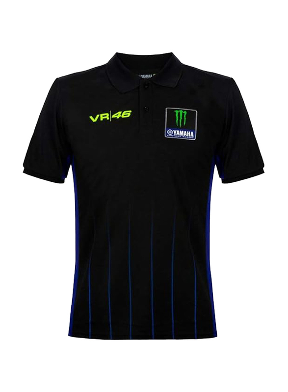 Valentino Rossi Yamaha Polo T-Shirt, Double Extra Large, Black