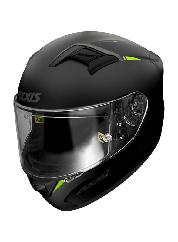 Axxis Racer Gp Sv Fiber Solid B3 Helmet, X-Large, Ff103Sv, Matt Black/Fluorescent Yellow